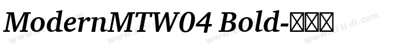 ModernMTW04 Bold字体转换